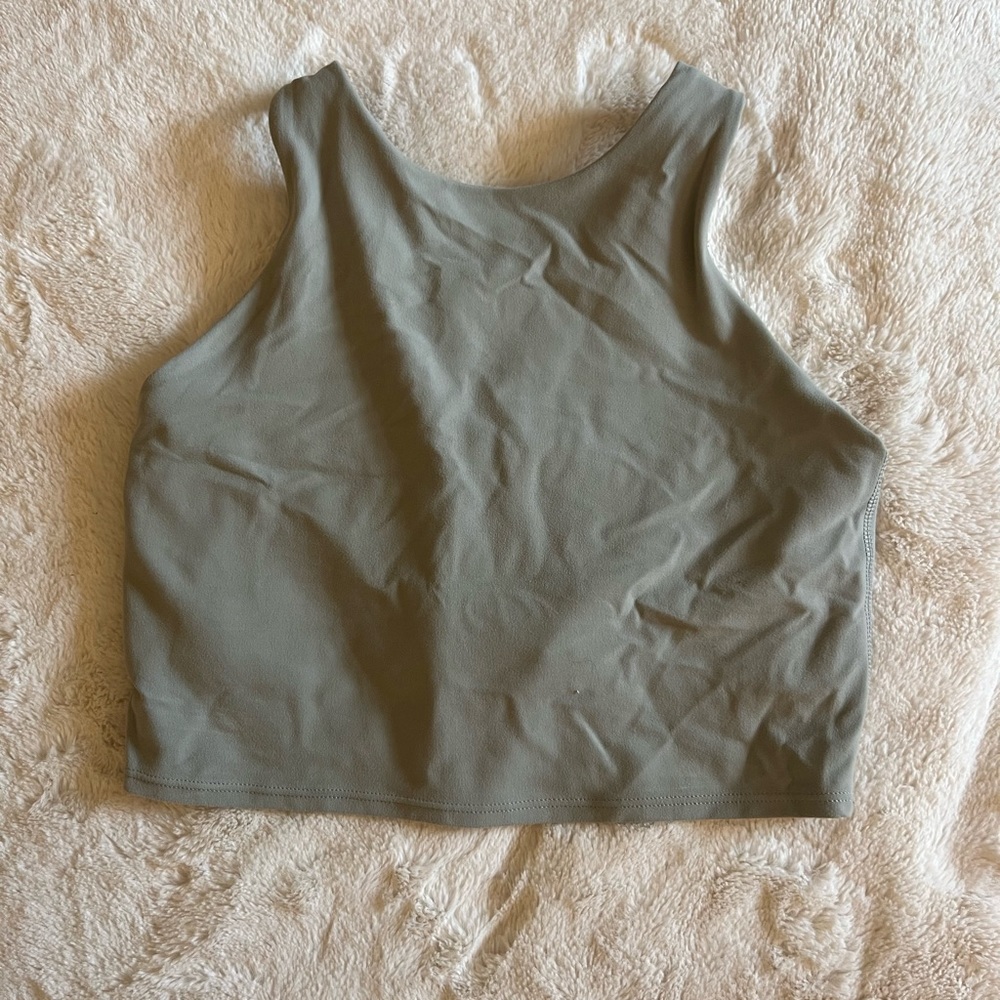 Athleta Crop Tank Top Sage Green Small